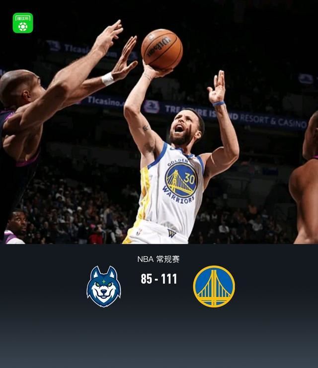 勇士111-85送森林狼5连败,库里26+7,爱德华兹32分11板8失误